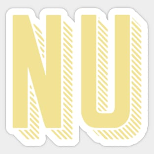 Yellow Nu Sunshine Letter Sticker